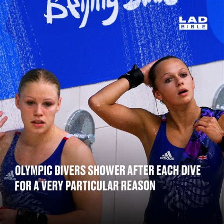 Why do Olympic divers always shower after each dive?