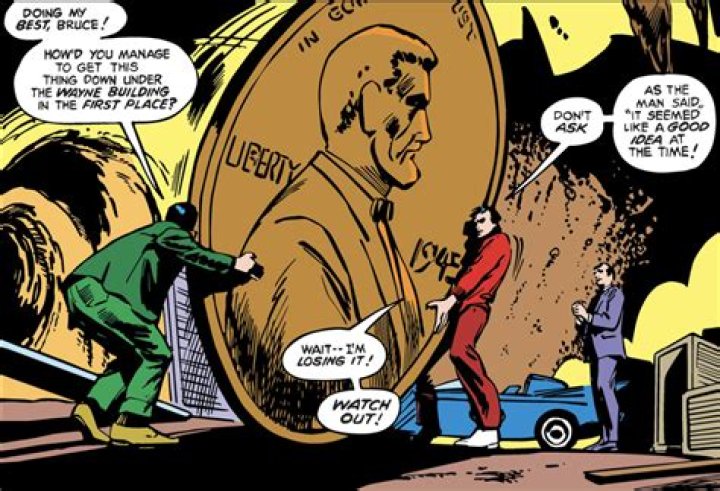 Why does Batman have a big penny?
