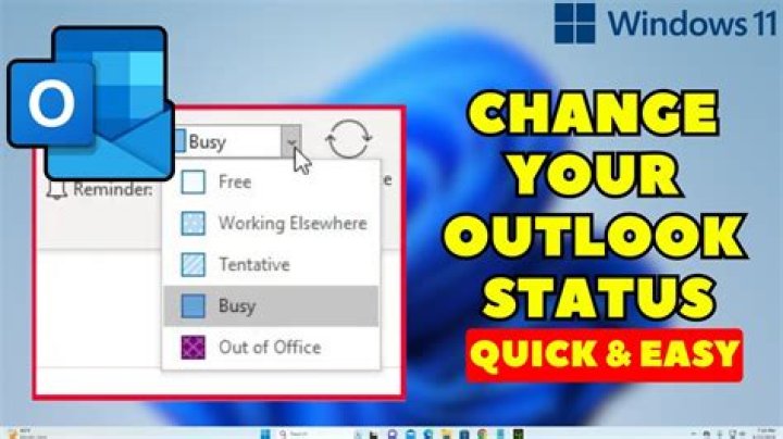 Why does my Outlook status stay away?