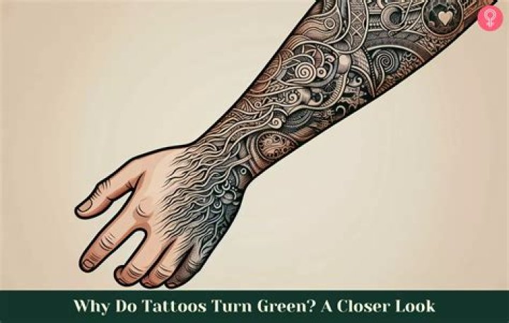 Why does tattoo turn green?