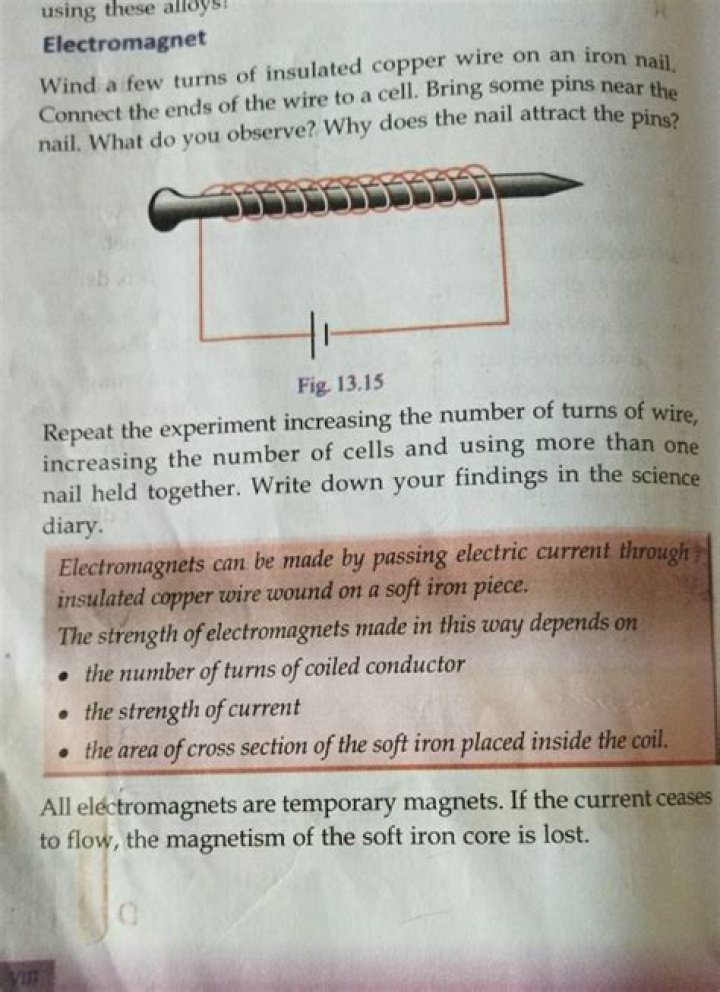 Why does the nail attract the pins?