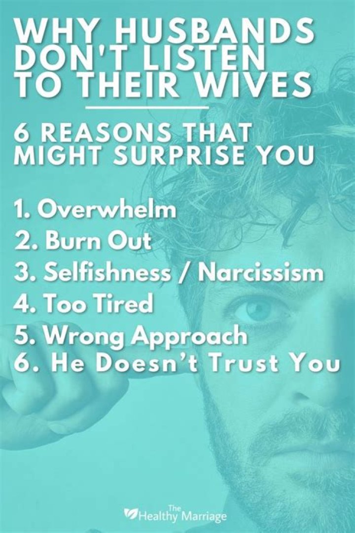Why husbands don't listen to their wives?