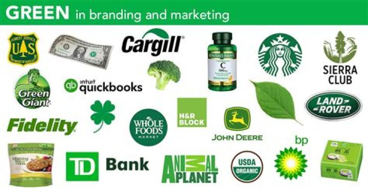 Why is green used in logos?