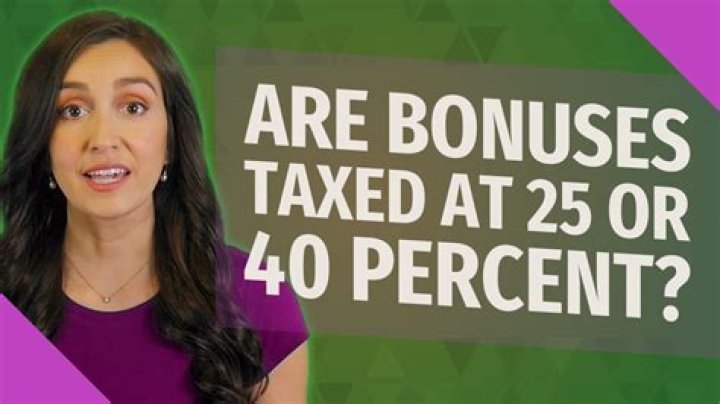 Why is my bonus taxed at 40 %?
