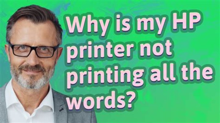 Why is my HP printer not printing entire page?
