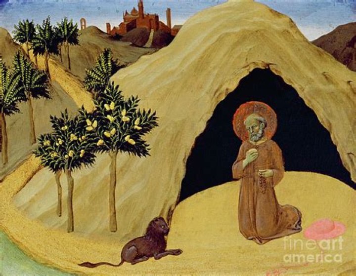 Why is St Jerome pictured with a lion?