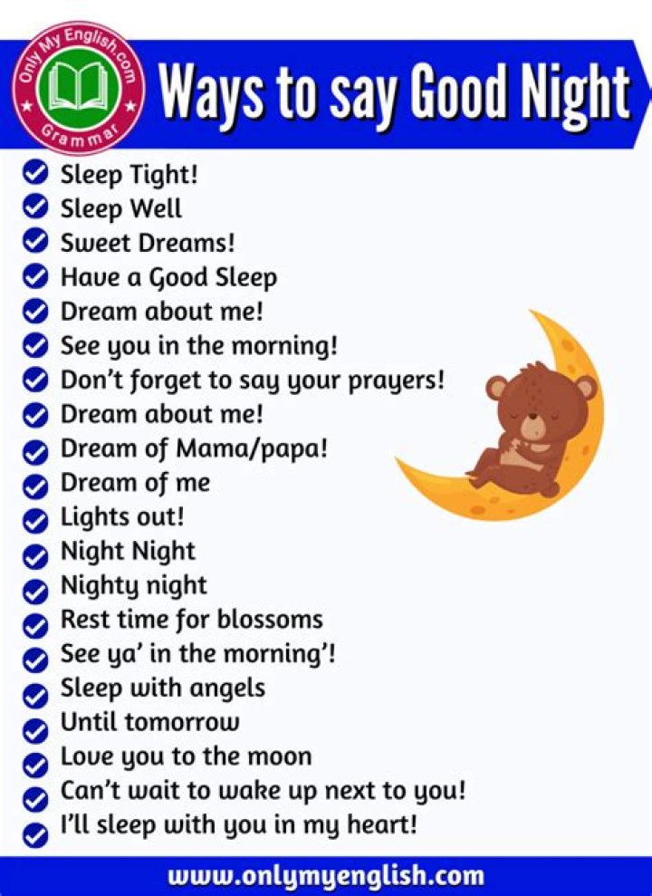 Why saying good night is important?