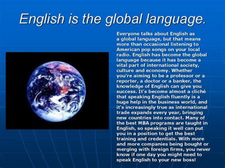 Why should English not be a global language?
