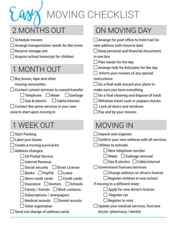 Why should you not move house on a Saturday?