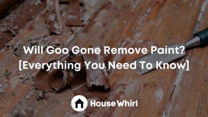 Will Goo Gone remove paint?