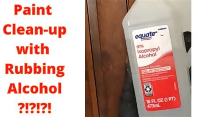 Will rubbing alcohol remove paint?